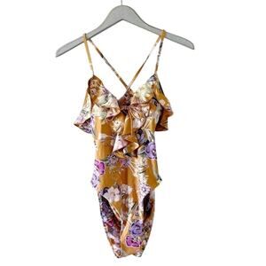 P2F Power to the Flower Floral One Piece Swimsuit
